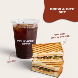 Sip & ham&cheese with pickle sandwich