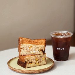 Sandwich and Iced Coffee