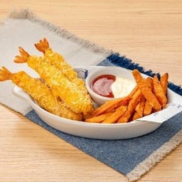 กุ้งทอด & ฟรายส์มันหวาน