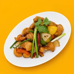 ไก่กรอบผัดเม็ดมะม่วง (กับข้าว )