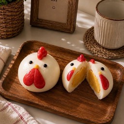 ซาลาเปาไก่ ( ไส้ถั่วทอง )