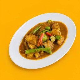 หมูสามชั้นผัดพริกแกงสตอ (กับข้าว)