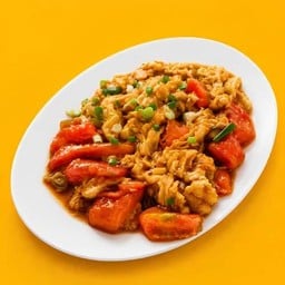 มะเขือเทศผัดไข่ (กับข้าว)