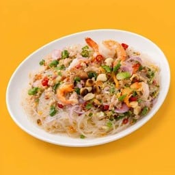 ยำวุ้นเส้นโบราณ กุ้งเสียบ