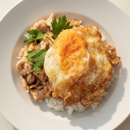 ข้าวไก่กระเทียมพริกไทย