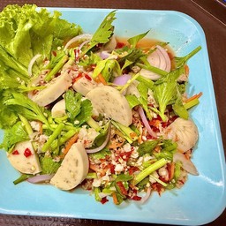 ยำหมูยอ,หมูสับ (ไม่ใส่เส้น)