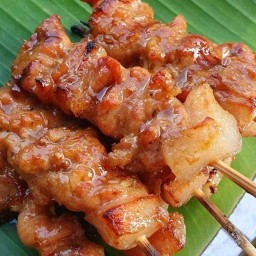 หมูปิ้งโบราณเตาถ่าน ถ.สายกลางทุ่ง(เนินพระ)