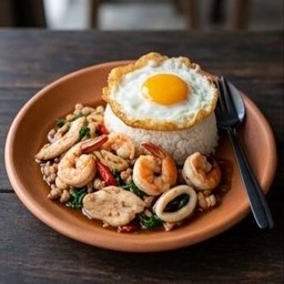 กะเพรารวมมิตร ฟรีไข่