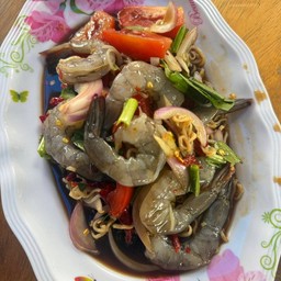 ตำกุ้งสด