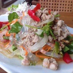 ยำเส้นแก้วหมูสับ