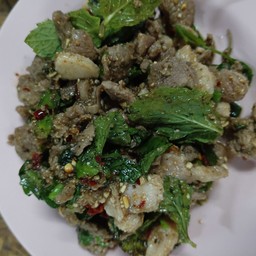 ลาบเนื้อสุก