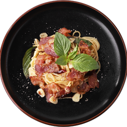 สปาเกตตีเบคอนพริกกระเทียม (Spaghetti Chili Garlic Bacon)