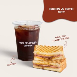 Sip & ham&cheese sandwich