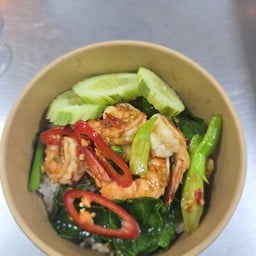 ข้าวคะน้ากุ้ง