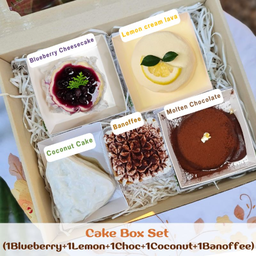 Cake box 5P (Blueberry+Lemon+Coconut+Banoffee+Choc)*