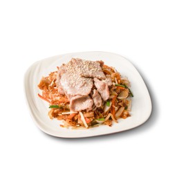 เส้นใหญ่ ผัดแห้งสไตล์ฮ่องกงหมู (L)