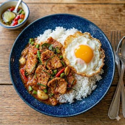 ผัดพริกแกง (ฟรีไข่)