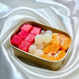 เซตผลไม้ 3 อย่าง ( แตงโม + ลำใย + ส้ม )