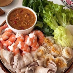 เมี่ยงกุ้ง น้ำจิ้มถั่วตัด/ซีฟู๊ด แซ่บ