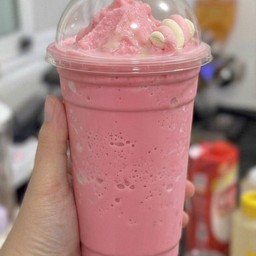 นมชมพูปั่นหอมหวาน