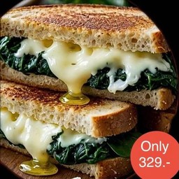Sourdough baked  Spinach with cheese