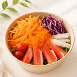 สลัดปูอัดไข่กุ้ง+น้ำสลัดงาคั่ว