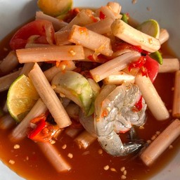 ตำไหลบัวกุ้งสด