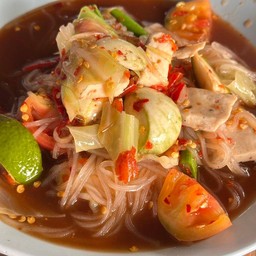 ตำเส้นเล็กหมูยอ