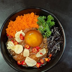ข้าวหน้าแซลมอนดอง+ไข่ดอง