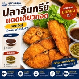 ปลาอินทรีย์แดดเดียวทอดน้ำปลา