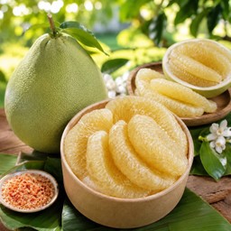 ส้มโอขาวน้ำผึ้งอัมพวา ปอกพร้อมทาน กล่องใหญ่