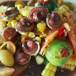 ตำข้าวโพดหอยแครง
