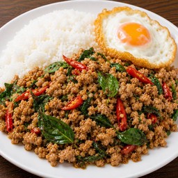 กระเพราหมูสับ