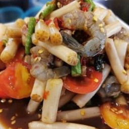 ตำไหลบัว-กุ้งสด