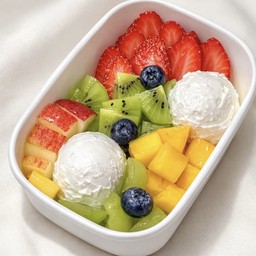 Greek yogurt jumbo bowl x แอปเปิ้ล x กีวี่ x องุ่น x มะม่วง x สตรอเบอร์รี่ x บลูเบอร์รี่