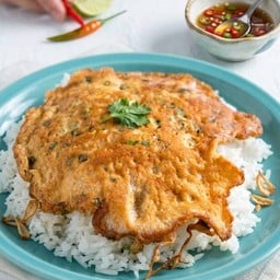ข้าวไข่เจียวหมูสับ+ไข่2ฟอง