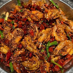 麻辣大虾กุ้งผัดหม่าล่าสไตล์เสฉวน