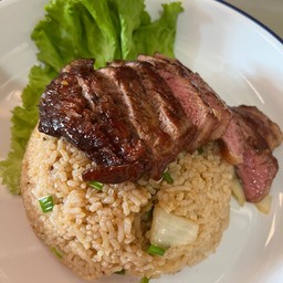 ข้าวผัดมันเนื้อ(ใบพายวัว ออสเตรเลีย)