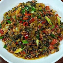 腌菜炒肉末ผักกาดดองผัดหมูสับ