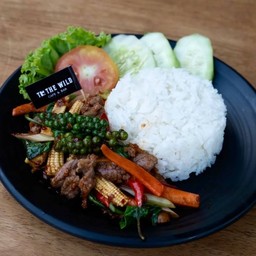 ข้าวขี้เมาผัดเนื้อ