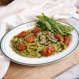 Veggie pesto spaghetti
