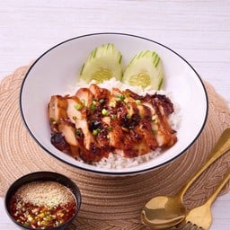 ข้าวสเต็กไก่สไปซี่
