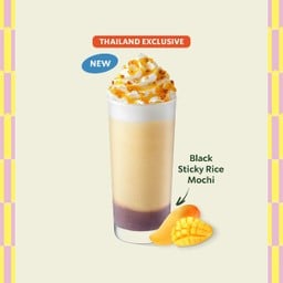 Mahachanok Mango Cream Frappuccino with Black Sticky Rice Mochi