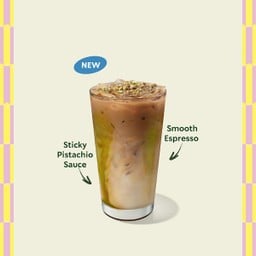 Iced Pistachio Lava Oatmilk Macchiato