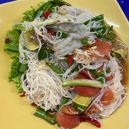 ตำขนมจีนกุ้งสด