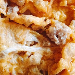 กับข้าว-ไข่เจียวแหนม