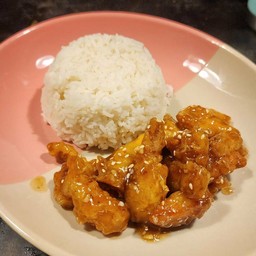 ข้าวหน้าไก่กรอบซอสเกาหลี