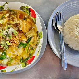 ต้มจืดไข่น้ำ+ข้าวเปล่า