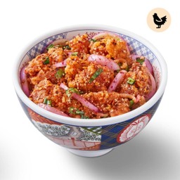 ข้าวหน้ายำไก่คาราอาเกะแซ่บ