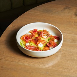 Cured salmon with yuzu dressing
